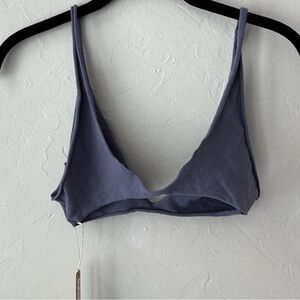 NWT SKIMS RAW EDGE TRIANGLE BRALETTE IN THUNDER M